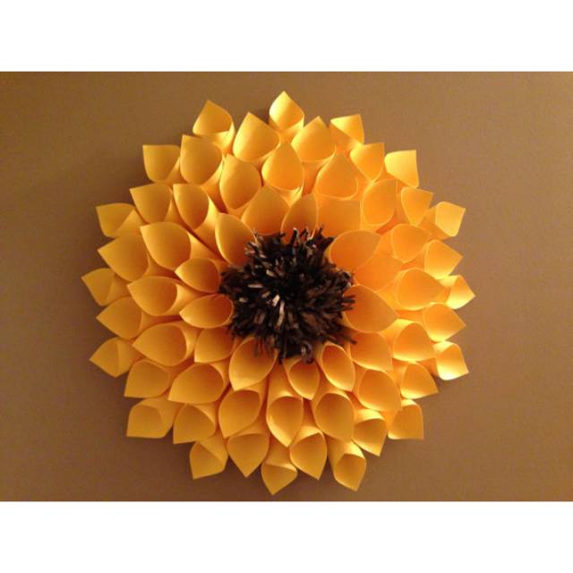 Hiasan Dinding Bunga Matahari Diy Hiasan Pintu Dekorasi Bunga Matahari Wreath Flower Paper Shopee Indonesia