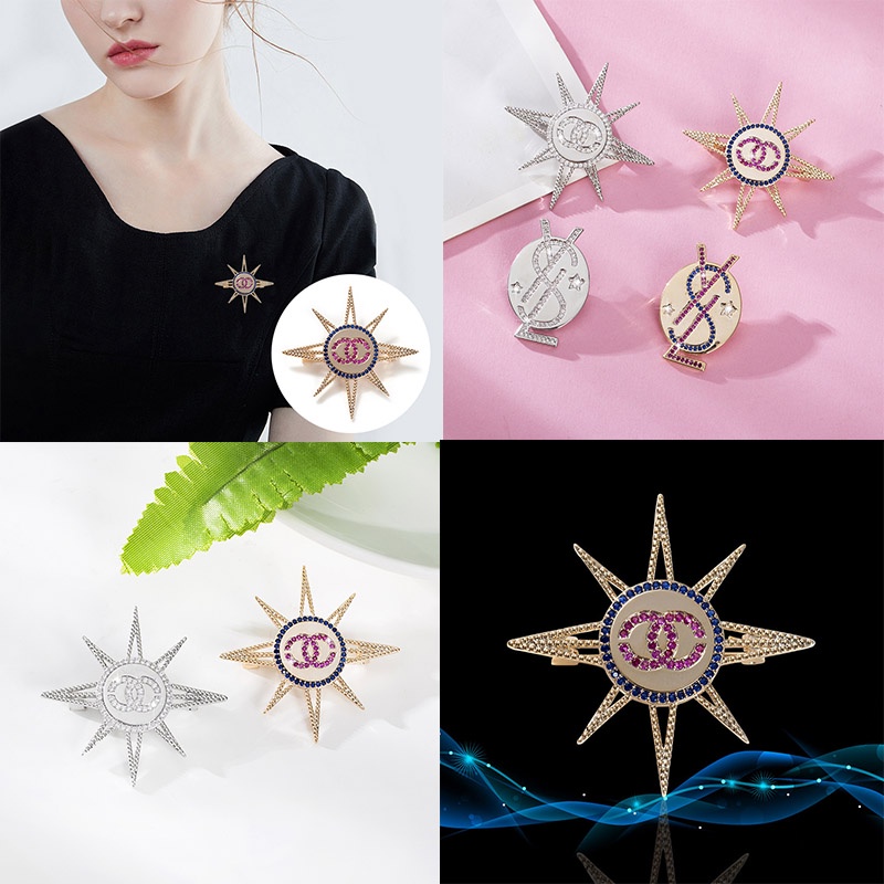 swarovski/Wanita bros/Pin yang lebih tinggi/bros/Bros besar/Bros berlian/C - huruf - pin/YSL/brooch