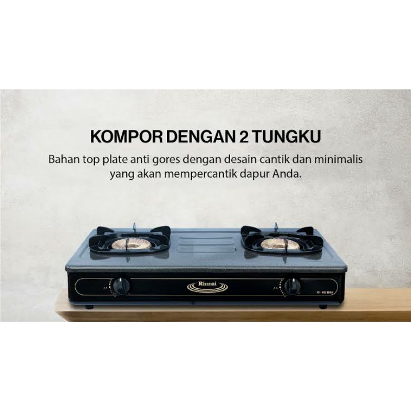 KOMPOR GAS 2 TUNGKU RINNAI RI 302 S/ RINNAI RI-302S