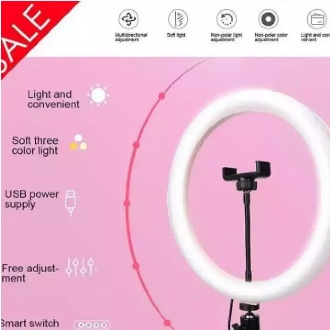 Ring Light 26cm + Tripod Panjang 2.1meter + Holder Hp Paket Komplit Untuk Tiktok Video - Acc Plus