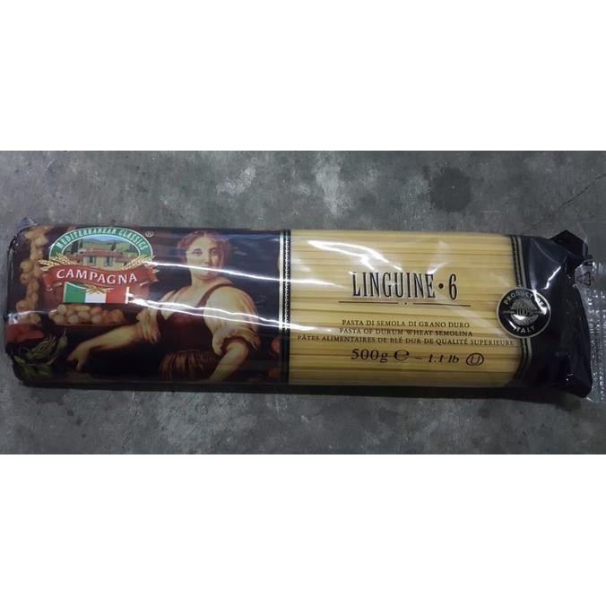 

Terlaris# Linguine Dry Pasta Impor Campagna 500Gr