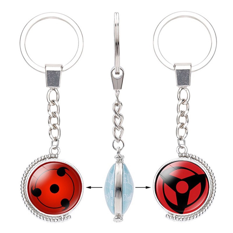 Gantungan kunci kunai senjata pedang anime naruto unik hiraishin minato shuriken kubikiribocho kusanagi sanjin no ogama keychain untuk motor tas mobil dompet-Ganci Mata 02