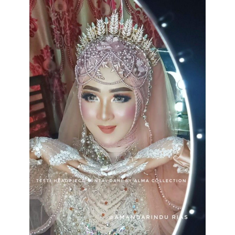 (COD) Headpiece juntai dahi/hiasan hijab pengantin