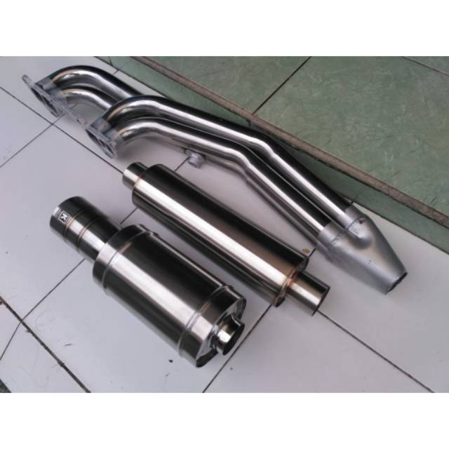 Knalpot Mobil T120ss mitshubishi T120ss Free Breket / Klem dan Stiker