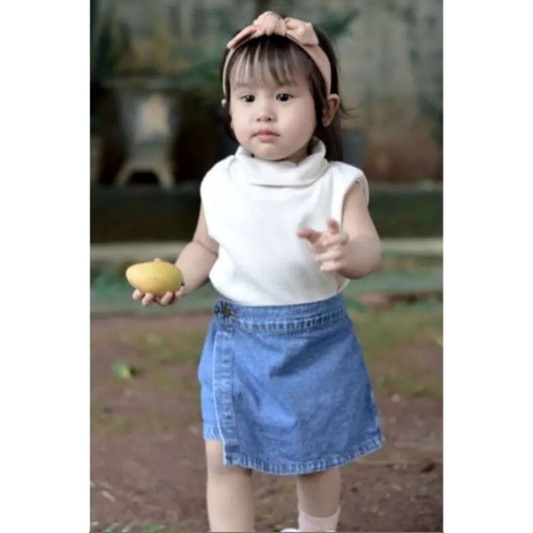 Rocela Rok Celana Anak Perempuan Usia 1-7 thn Rok Jeans Celana Jeans Pendek Anak Perempuan