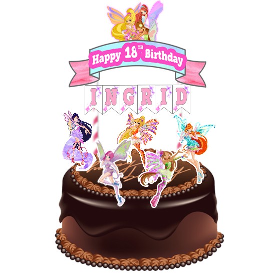 Winx Club Topper Cake Birthday / Hiasan Kue Ulang Tahun