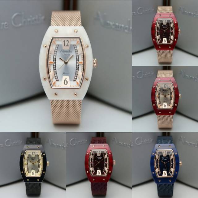 Jam Tangan Alexander Christie AC 2778 Tali Stainless Mesin Baterai Original