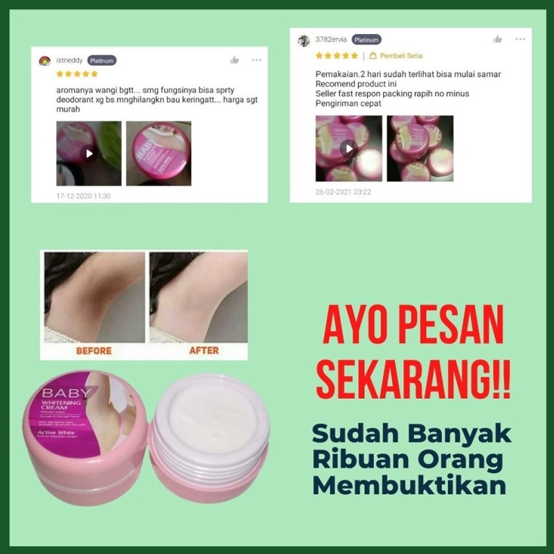 Baby Pink Pemutih Cream Leher Shinkurim Jelly Pink - Pemutih Ketiak dan Selangkangan READY STOCK