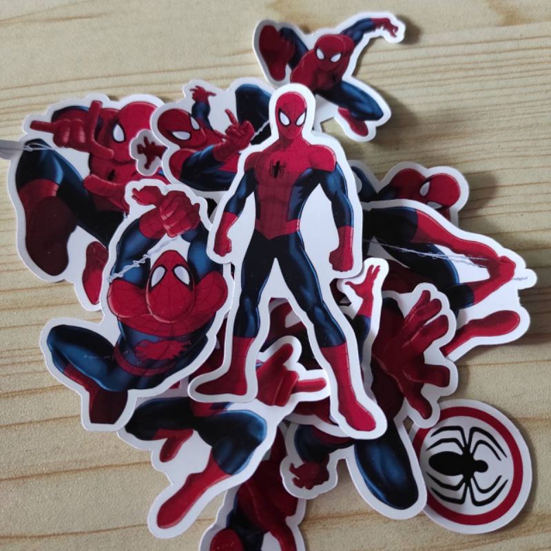 

Stiker kertas karakter spiderman 14pcs stiker aksesoris