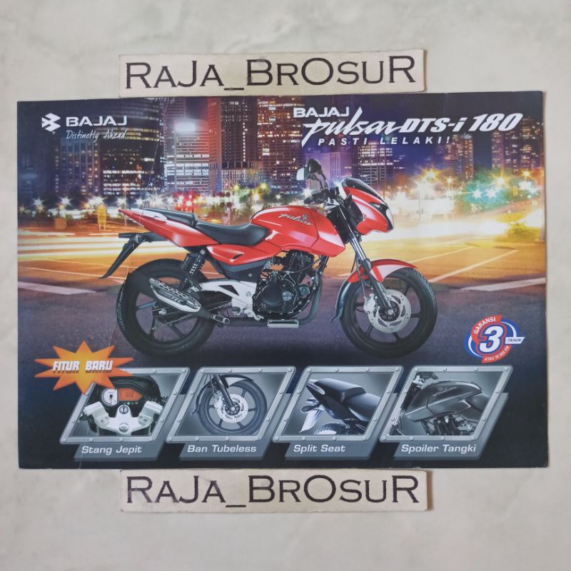 Poster brosur katalog flyer Bajaj Pulsar DTS I 180