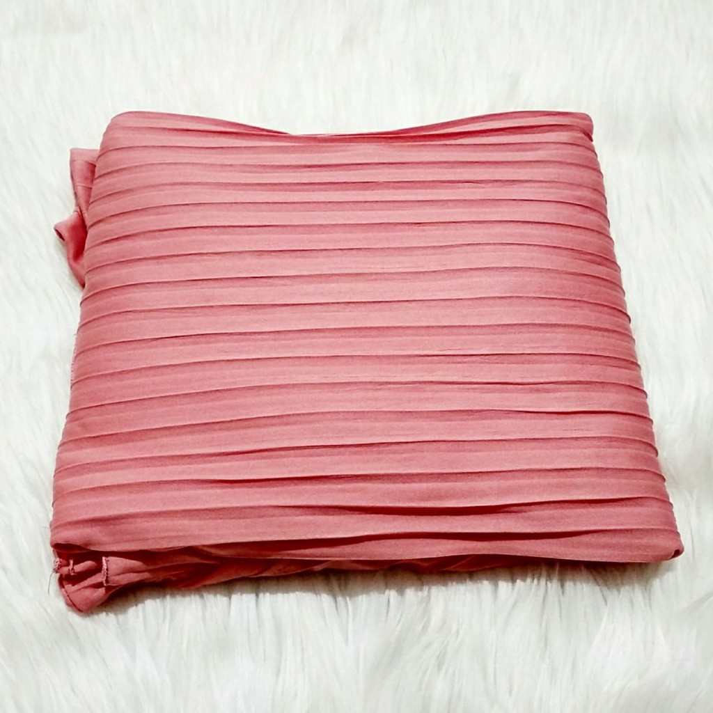 Gamis Plisket Terbaru / Model Tali Pita / Longdress Plisket Lengan Panjang Murah-Gamis Pita-PINK