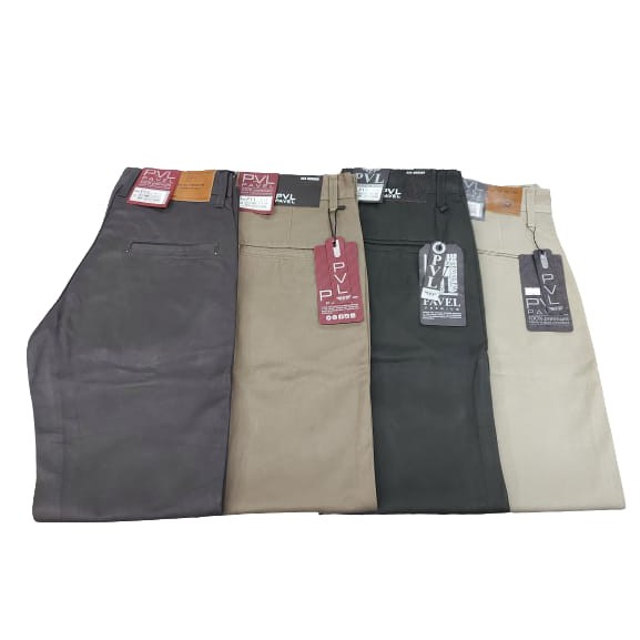 Celana Panjang Pria || Celana Panjang kanvas Pria || Merk PAVEL || Size 28 - 33 || Kantong Dalam