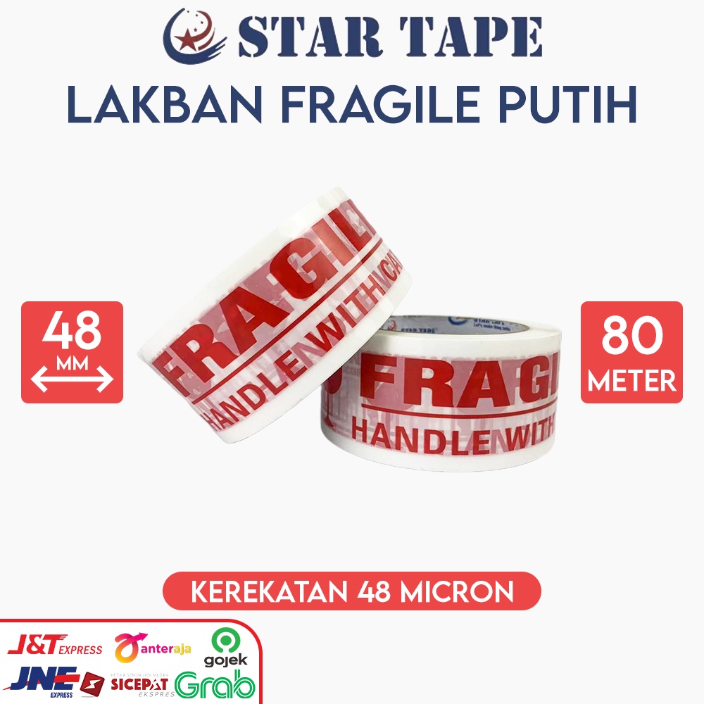 

LAKBAN FRAGILE PUTIH 48mm (2 Inch) x 90yard STARTAPE