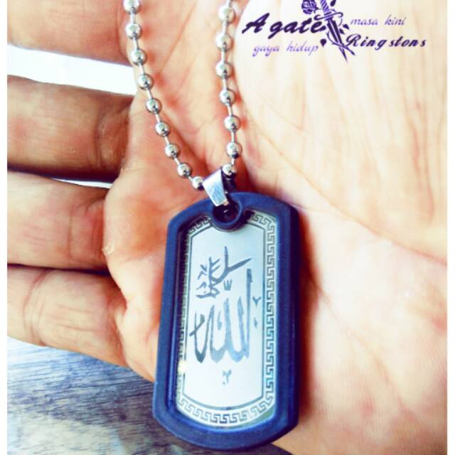 kalung Pria Wanita Lafadz Allah Kaligrafi Arab
