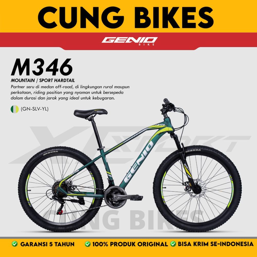 GENIO M 346 347 SEPEDA GUNUNG MTB 27.5 INNER CABLE 3 X 8 SPEED SHIMANO