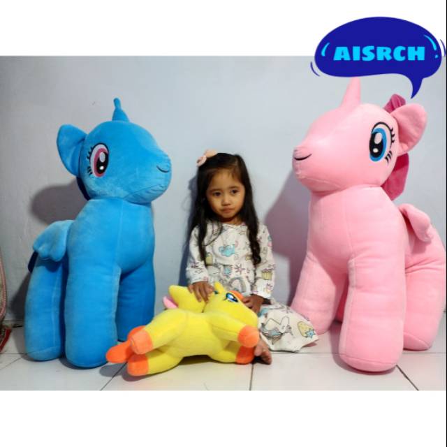 Boneka unicorn/boneka kuda poni/boneka kuda poni little pony unicorn UK Jumbo/boneka kuda poni besar