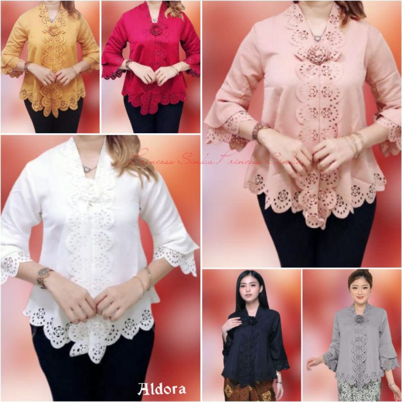 Promo Blouse Kebaya Encim Senada Modern Katun Laser Import