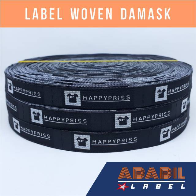 

Label woven damask murah berkualitas pengerjaan cepat