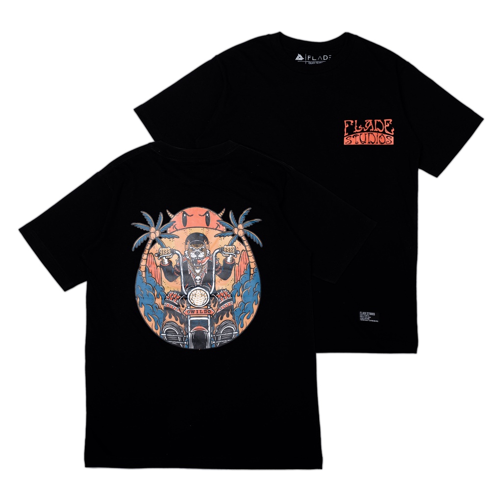 

ID FLADE STUDIOS - FLADE T-SHIRT - LION - KAOS HITAM