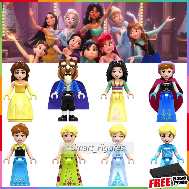 Mainan Action Figure Princess Belle Beast Anna Elsa Fairy Tales Cinderella Mu Lan Untuk Hadiah Anak Perempuan