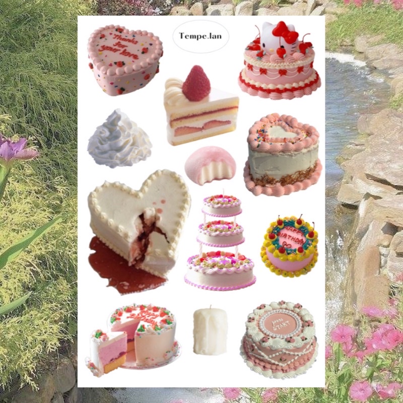 

INS Heartstopper cake sticker kiss cut