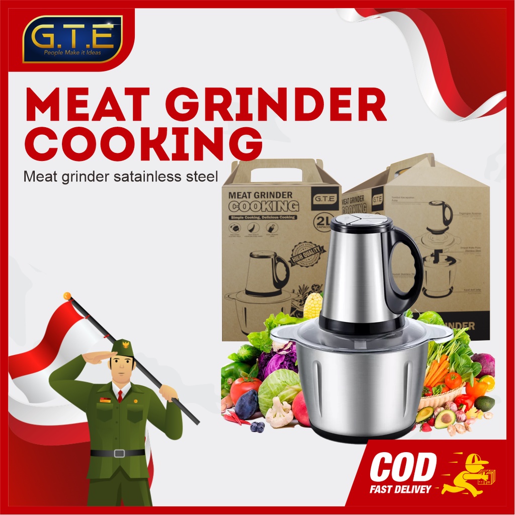 Jual GTE Blender Daging Stainless Steel Chooper/Penggiling Daging
