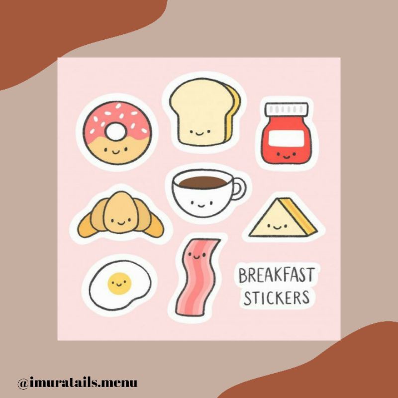 55pcs Sticker Tumblr Food 1