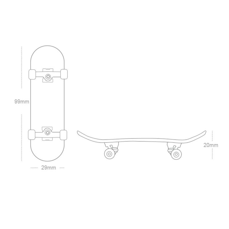 Set Mainan SkateBoard Jari Bahan Kayu Untuk Hadiah Anak