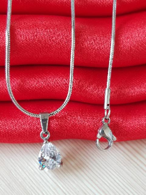 Kalung Fashion Silver Gold Titanium Import Antikarat Selamanya SG02