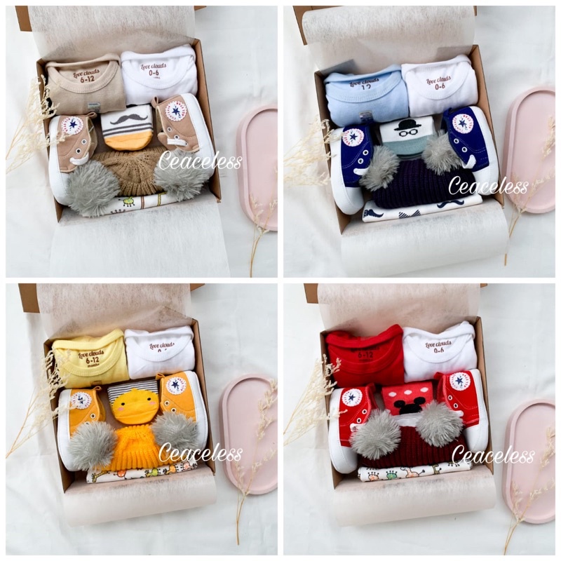 Hampers New Born Baby Hampers Bayi Kado Lahiran Kado Bayi Baju Bayi Sepatu Bayi Gift Box Baby-1