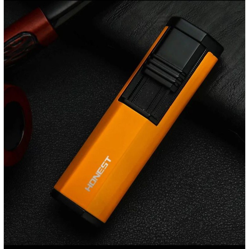 Korek Api Gas Honest 2 Jet Flame Punch Hole Lighter refill Original Portable