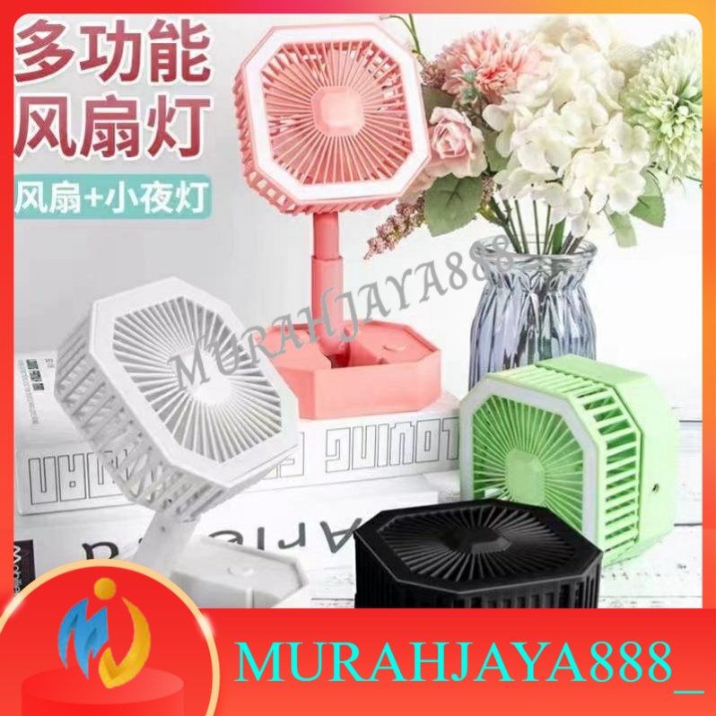 [COD] kipas meja lipat lampu belajar led cas kipas kotak lipat lampu led kipas angin lampu tidur cas