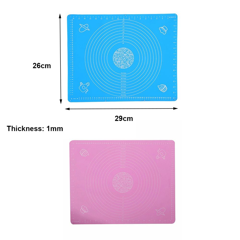 Alas Rolling Adonan Kue Tidak Lengket Tahan Suhu Tinggi Bahan Silikon Ukuran 26x29cm Untuk Dapur