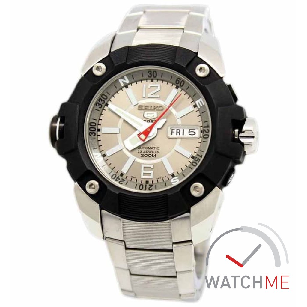 Jam Tangan Seiko 5 SKZ259K1 Automatic Grey Dial Black 200m Stainless Steel Original Garansi