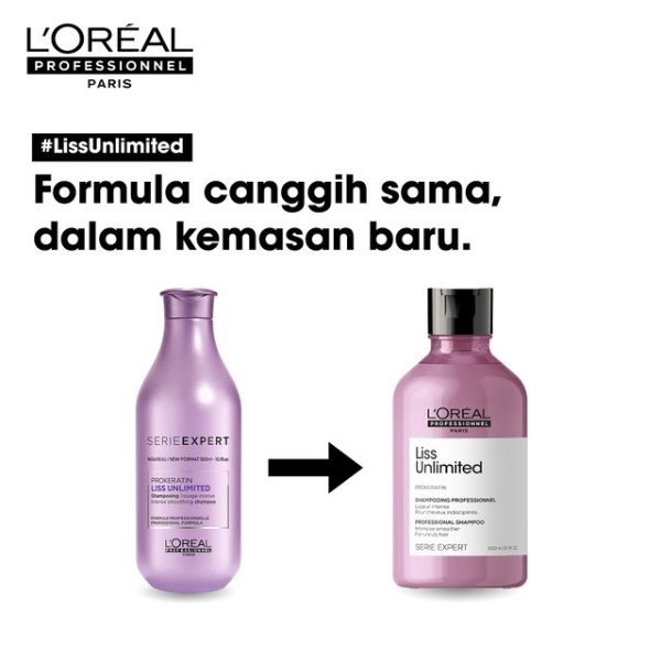LOREAL Serie Expert Liss Unlimited Shampoo & Hair Mask Set - Perawatan Rambut Kusut Keriting-3