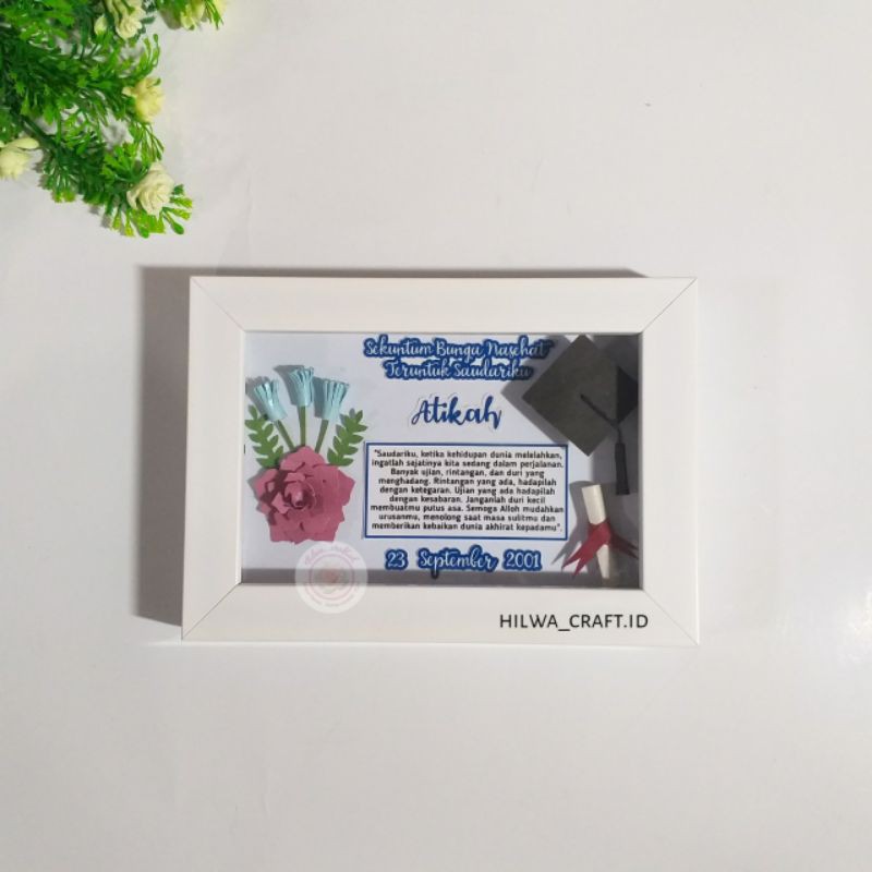 

Flower in frame/Scrap frame/paper flower/gift/hadiah walimah/kado nikah/kado cantik/kado/frame 3d/