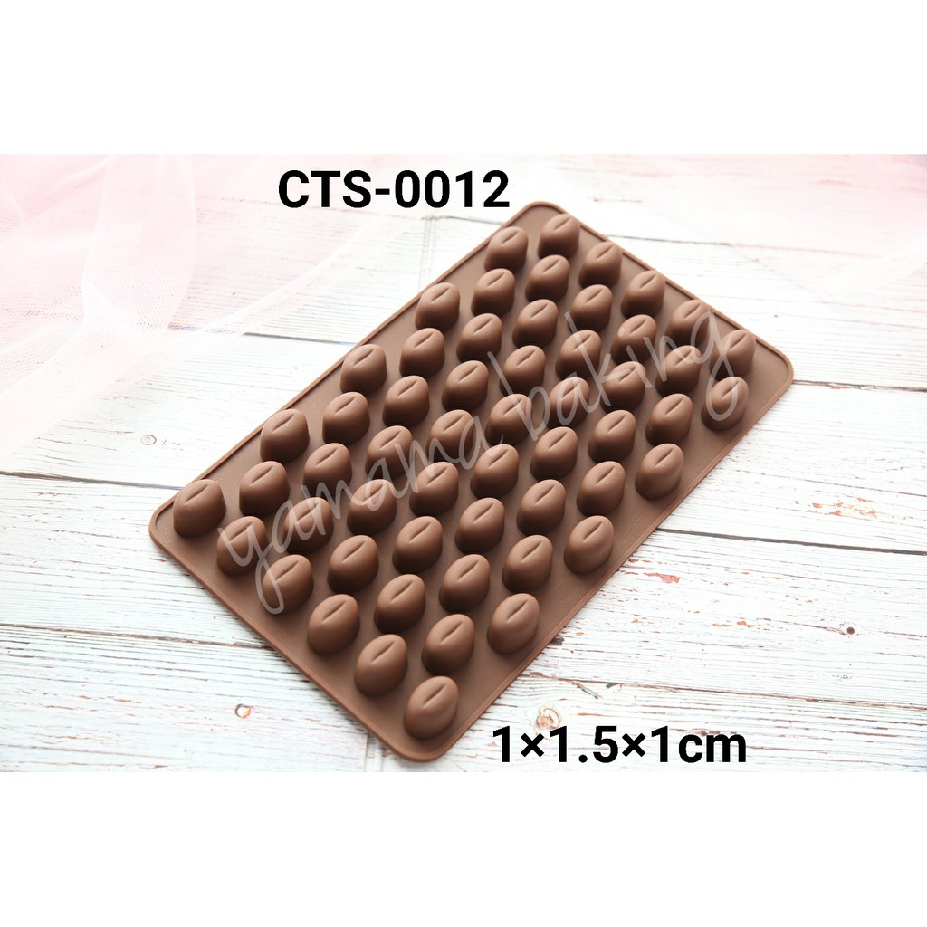 CTS-0012 Cetakan silikon coklat puding biji kopi coffee bean starbucks