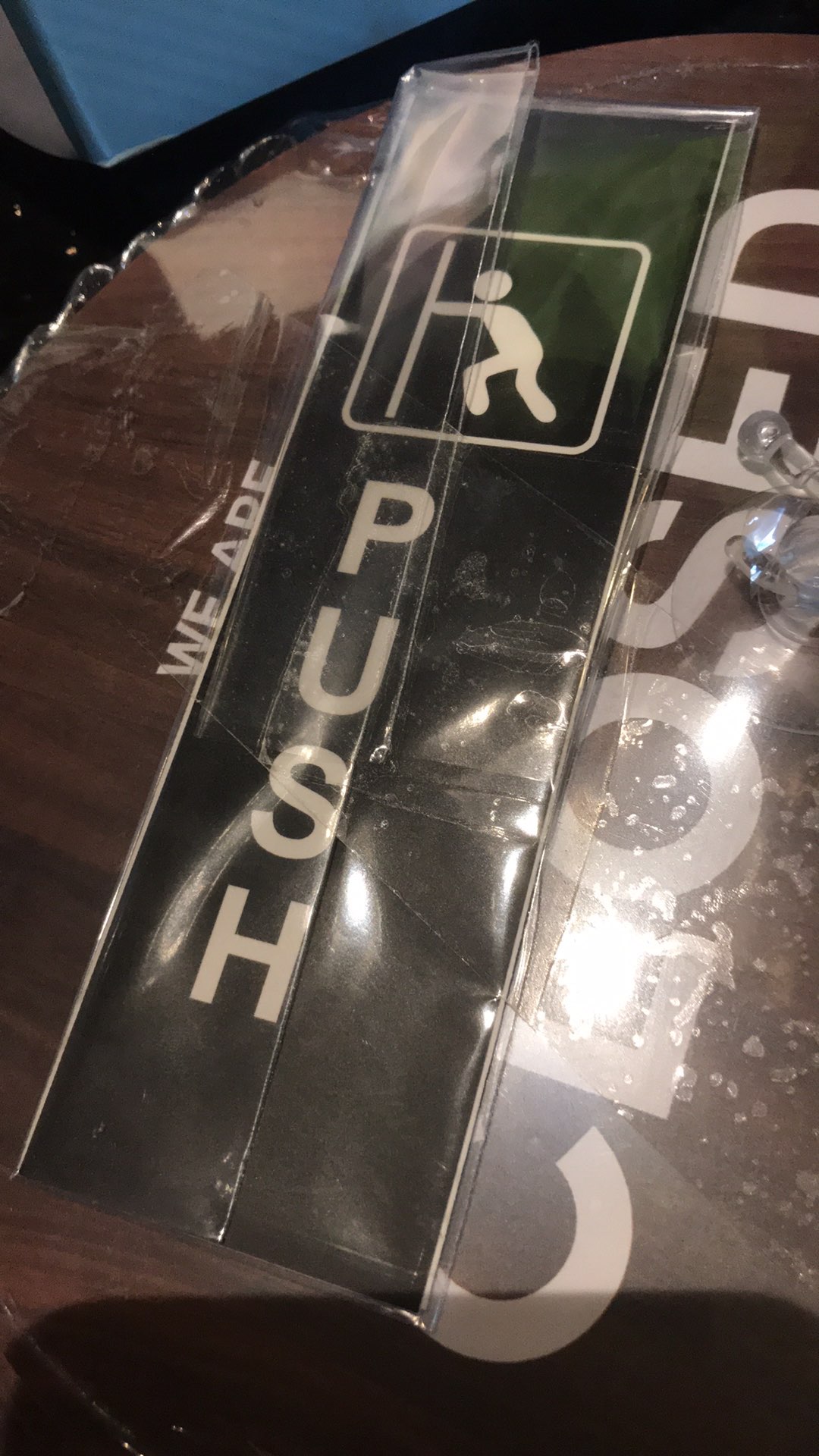 Sticker Push Pull Pintu Cafe