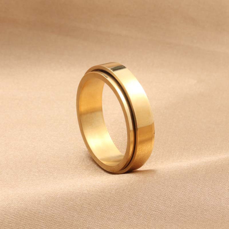 Anxiety Ring Figet Spinner Rings For Women Men Stainless Steel Rotate Freely Spinning Anti Stress Accessories Jewelry Gifts