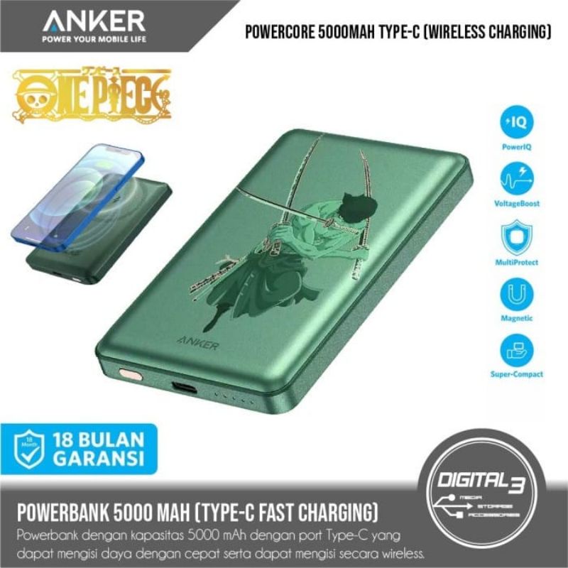 Powerbank Anker Magnetic 5K Original - Zorro Edition