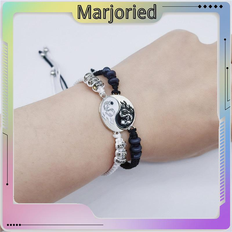 2pcs Gelang Couple Dikepang Gosip Tai Chi Adjustable Fashion Accessories Hadiah Aksesoris Bracelet-MJD