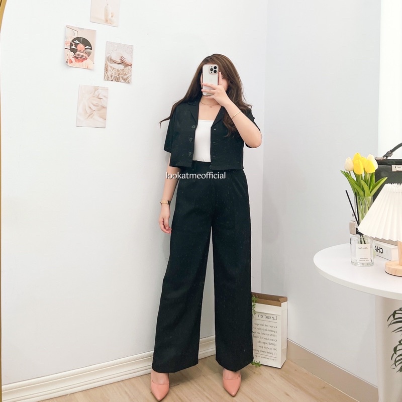 lookatmeofficial • Tamara Set Blazer Wanita 2in1 (Top + Pants)