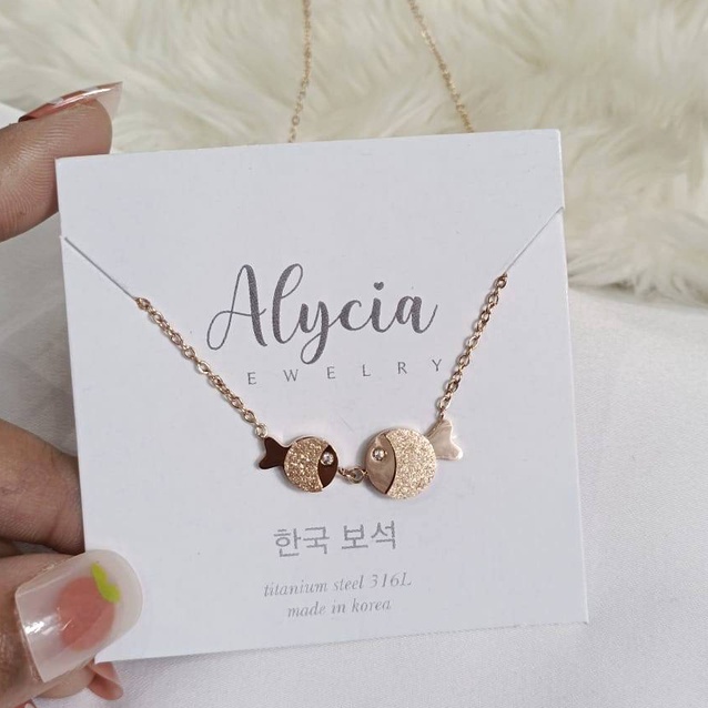 kalung anak bayi yellow fish alycia anti karat mirip emas asli