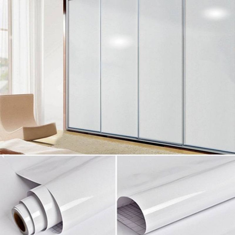 Wallpaper Stiker Warna Putih Polos 1Roll