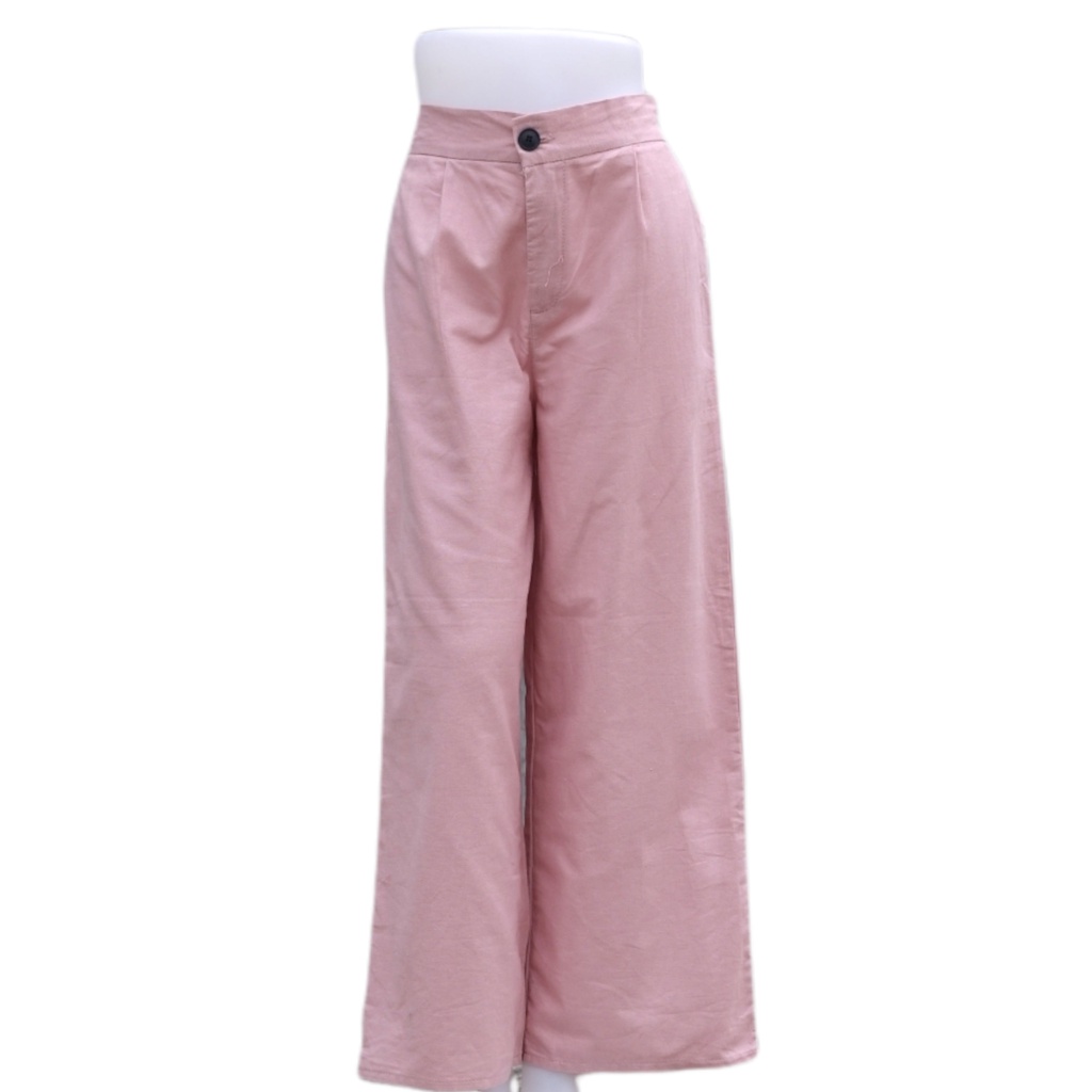 CELANA KULOT HIGH WAIST LINEN  KEKINIAN ALL SIZE | CELANA KULOT KOREA KULOT ALL SIZE KANCING BAN PINGGANG BELAKANG| BISA COD