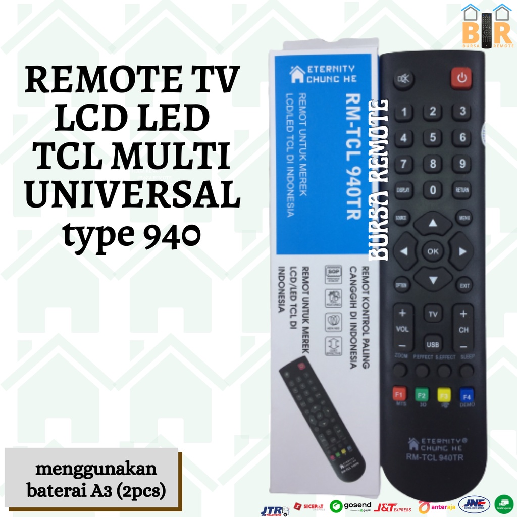 Remot / Remote TV TCL LCD LED Multi Universal Serbaguna tanpa setting