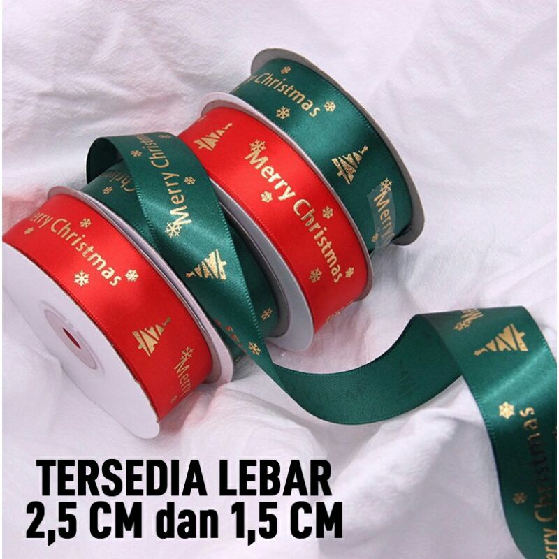 

Pita Satin Natal Merry Christmas Kado Hampers Hiasan Cake Box