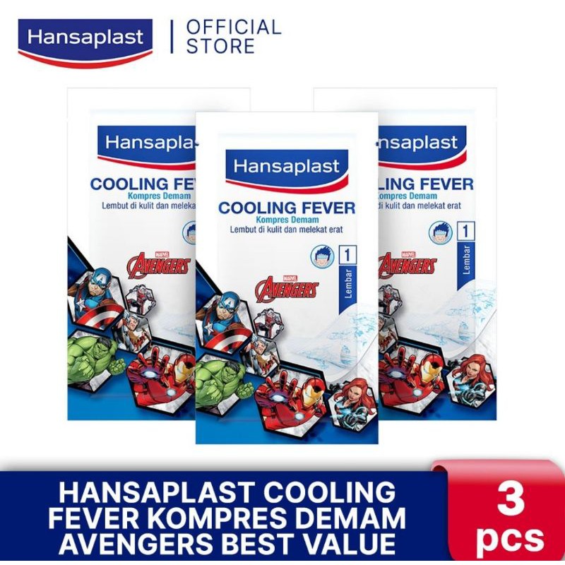 Hansaplast Cooling Fever Kompres Demam Avengers - EXP 2024