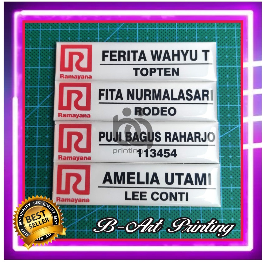 NAME TAG PRAMUKA NAME TA PASKIBRAKA NAME TAG MAHASIWA AKRILIK Name Tag BSI Bank Syariah Indonesia