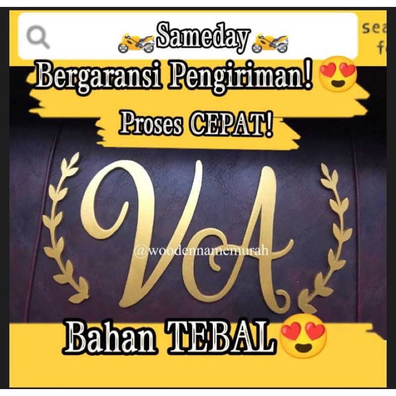 Inisial Huruf | inisial Nama | Huruf Kayu | Harga Perhuruf